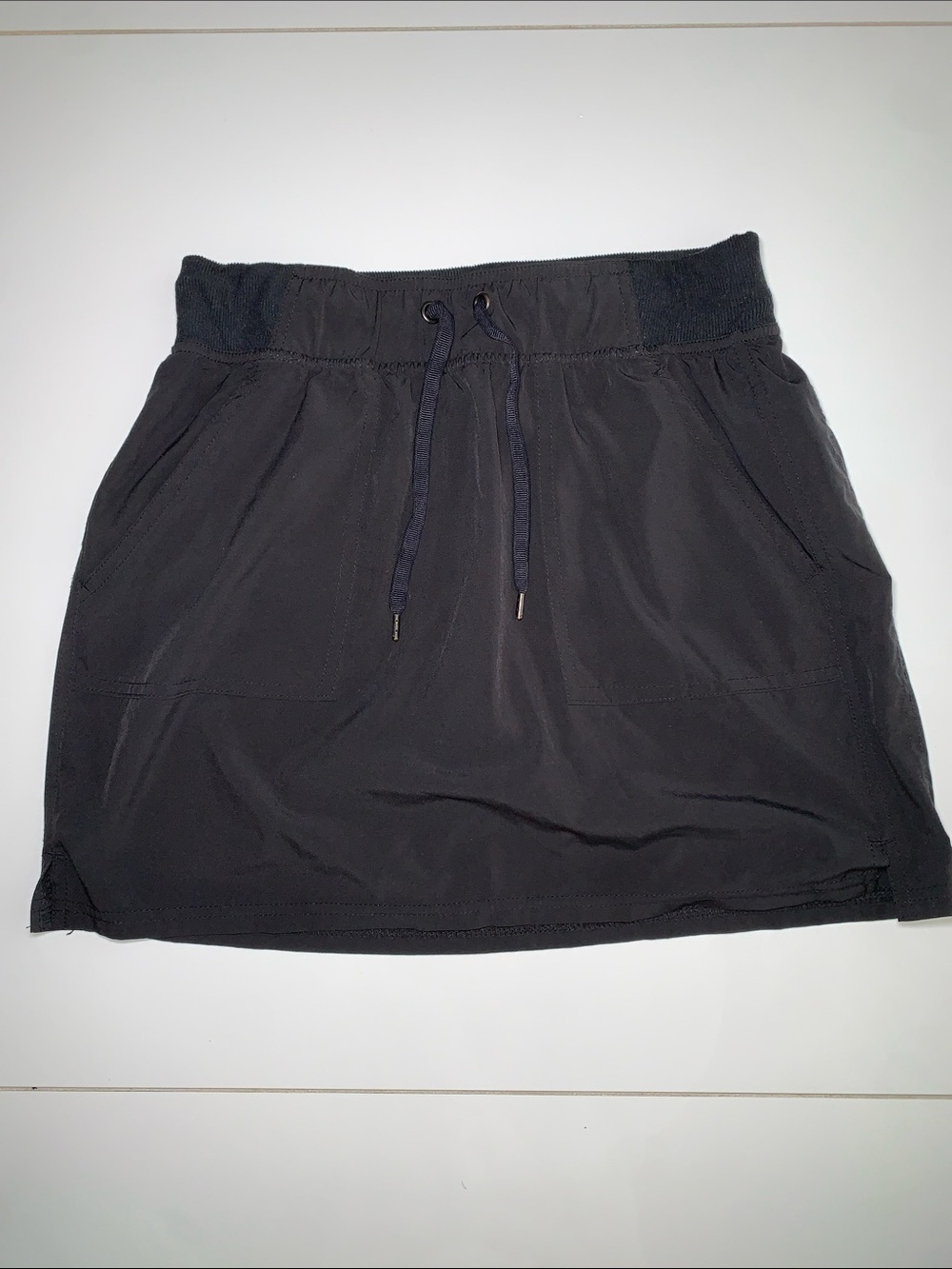 Champion - Black Pull-On Mini Skirt with Drawstring